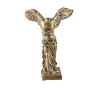Linnkyfloa Statua della dea greca con scritta "Winged For Victory of Samothracia" in resina dorata o bianca, ornamento da scrivania per la casa (E5-181510)