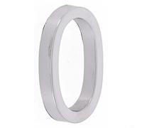 Linnkyfloa Targa con numero civico in resina ABS argentata, effetto 3D, per casa, hotel, 60 mm, per appartamenti, uffici, affari (0-zero)