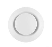 Linnkyfloa Ventilatore di scarico rotondo regolabile per bagno, diffusore a soffitto in ABS, bianco, Ø75/Ø100/Ø125/Ø150 mm (1 o 2 confezioni) (ø150 mm)