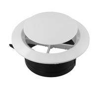 Linnkyfloa Ventilatore di scarico rotondo regolabile per bagno, diffusore a soffitto in ABS, bianco, Ø75/Ø100/Ø125/Ø150 mm (1 o 2 confezioni) (ø125 mm)