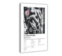 LINNPE ASAP - Poster su tela con album musicale Rocky AT Long Live, decorazione artistica da parete per soggiorno e camera da letto, 30 x 45 cm