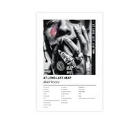 LINNPE ASAP - Poster su tela con album musicale Rocky AT Long Live, decorazione per camera da letto, ufficio, camera da letto, regalo, 20 x 30 cm