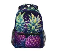 Linnyio Ananas Di Arte Della Frutta Zaino Scolastico per Ragazzi Ragazze,Borse per Libri e Studenti Alla Moda