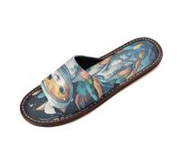 Linnyio Animali Gatti Astronauta Ciabatte da Viaggio da Spiaggia Antiscivolo Ragazzi Leggere Ideali per Esterni Uomo Donna.