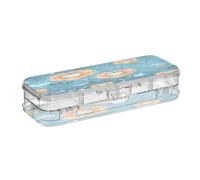 Linnyio Arte Astratta Fiore Di Leone Astuccio Trasparente per Penne Matite Organizer per la Scuola e L'ufficio