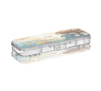 Linnyio Arte Della Ragazza Del Pesce Dell'acquerello Astuccio Trasparente per Penne Matite Organizer per la Scuola e L'ufficio