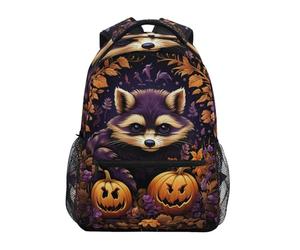 Linnyio Arte Della Zucca Di Halloween Zaino Scolastico per Ragazzi Ragazze,Borse per Libri e Studenti Alla Moda