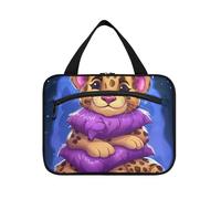 Linnyio Bel Cane Musicale Borsa da Trucco Cosmetica Viaggio Sospesa Borsa da Trucco Pieghevole di Grande Capacità per Il Bagno Delle Donne Delle