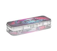 Linnyio Bella Musica Natalizia Santa Astuccio Trasparente per Penne Matite Organizer per la Scuola e L'ufficio