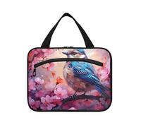Linnyio Bisonte Con Opere D'Arte Ad Acquerello Borsa da Trucco Cosmetica Viaggio Sospesa Borsa da Trucco Pieghevole di Grande Capacità per Il Bagno Delle Donne Delle
