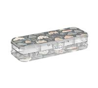 Linnyio Città Simpatiche Dei Cartoni Animati Astuccio Trasparente per Penne Matite Organizer per la Scuola e L'ufficio