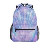 Linnyio Conchiglia Oceanica Magica Colorata Zaino Scolastico per Ragazzi Ragazze,Borse per Libri e Studenti Alla Moda