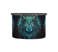 Linnyio Cool Lupo Blu Contenitori per Caffè,Barattoli per Alimenti da Cucina,Ideali per Zucchero,Farina,Tè,Caramelle