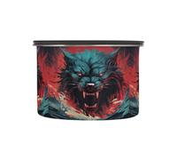 Linnyio Cool Lupo Rosso Arrabbiato Contenitori per Caffè,Barattoli per Alimenti da Cucina,Ideali per Zucchero,Farina,Tè,Caramelle