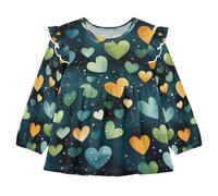 Linnyio Cuori Che Si Ripetono Camicie da Notte da Donna,Pigiami a Maniche Lunghe Morbide Abbigliamento da Notte