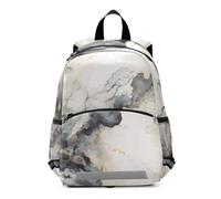 Linnyio Elegante Marmo Bianco Nero Zainetto per L'asilo 3-8 Anni,Zaino Scolastico per Bambini e Bimbi Piccoli,Motivo Cartone Animato