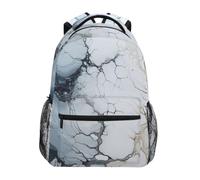Linnyio Elegante Marmo Bianco Venato Grigio Zaino Scolastico per Ragazzi Ragazze,Borse per Libri e Studenti Alla Moda