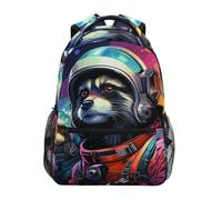 Linnyio Esplorazione Vibrante Dello Spazio Astronauta Zaino Scolastico per Ragazzi Ragazze,Borse per Libri e Studenti Alla Moda