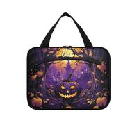 Linnyio Fantastico Mostro Di Halloween Borsa da Trucco Cosmetica Viaggio Sospesa Borsa da Trucco Pieghevole di Grande Capacità per Il Bagno Delle Donne Delle