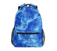 Linnyio Fenice Blu Fiamme In Aumento Zaino Scolastico per Ragazzi Ragazze,Borse per Libri e Studenti Alla Moda