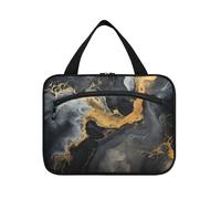 Linnyio Foglia Del Frutto Del Dattero Rosso Borsa da Trucco Cosmetica Viaggio Sospesa Borsa da Trucco Pieghevole di Grande Capacità per Il Bagno Delle Donne Delle