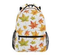 Linnyio Foglie D'autunno Colorate Che Cadono Zaino Scolastico per Ragazzi Ragazze,Borse per Libri e Studenti Alla Moda