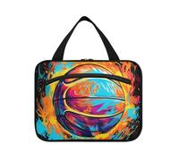 Linnyio Ghepardo Con Opere D'Arte Ad Acquerello Borsa da Trucco Cosmetica Viaggio Sospesa Borsa da Trucco Pieghevole di Grande Capacità per Il Bagno Delle Donne Delle