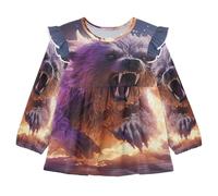 Linnyio Ha Sparato L'orso Bradipo Arrabbiato Camicie da Notte da Donna,Pigiami a Maniche Lunghe Morbide Abbigliamento da Notte