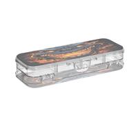 Linnyio Ippopotamo Arrabbiato Licenziato Astuccio Trasparente per Penne Matite Organizer per la Scuola e L'ufficio