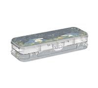 Linnyio Ippopotamo Simpatico Cartone Animato Astuccio Trasparente per Penne Matite Organizer per la Scuola e L'ufficio