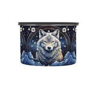 Linnyio Lupo Freddo Blu Contenitori per Caffè,Barattoli per Alimenti da Cucina,Ideali per Zucchero,Farina,Tè,Caramelle