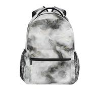Linnyio Marmo Bianco Nero Artistico Zaino Scolastico per Ragazzi Ragazze,Borse per Libri e Studenti Alla Moda