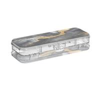 Linnyio Marmo Oro Nero Arte Astuccio Trasparente per Penne Matite Organizer per la Scuola e L'ufficio