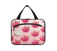 Linnyio Modello Di Frutta Frutto Del Drago Borsa da Trucco Cosmetica Viaggio Sospesa Borsa da Trucco Pieghevole di Grande Capacità per Il Bagno Delle Donne Delle