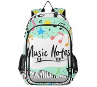 Linnyio Musica Colorata Brillante Creativa Zaino Scolastico per Studenti,Zainetti per Bambini e Ragazzi,Ideali per La Scuola Viaggi