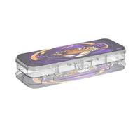 Linnyio Musica Cool Ghepardo Viola Astuccio Trasparente per Penne Matite Organizer per la Scuola e L'ufficio