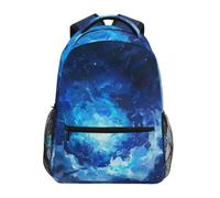 Linnyio Nebulosa Blu Stelle Spaziali Bagliore Zaino Scolastico per Ragazzi Ragazze,Borse per Libri e Studenti Alla Moda