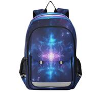 Linnyio Nebulosa Luminosa Viola Blu Cosmica Zaino Scolastico per Studenti,Zainetti per Bambini e Ragazzi,Ideali per La Scuola Viaggi