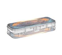 Linnyio Opera D'arte Ad Acquerello Rinoceronte Astuccio Trasparente per Penne Matite Organizer per la Scuola e L'ufficio