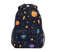 Linnyio Pianeti Comete Stelle Cosmiche Oscure Zaino Scolastico per Ragazzi Ragazze,Borse per Libri e Studenti Alla Moda