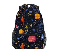 Linnyio Pianeti Spaziali Stelle Universo Oscuro Zaino Scolastico per Ragazzi Ragazze,Borse per Libri e Studenti Alla Moda