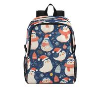 Linnyio Pinguini Cappelli Rossi Blu Nevoso Zaino Pieghevole Impermeabile e Leggero,Ideale per Escursioni Viaggi e Campeggio