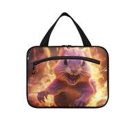 Linnyio Sigillo Arrabbiato Sparato Borsa da Trucco Cosmetica Viaggio Sospesa Borsa da Trucco Pieghevole di Grande Capacità per Il Bagno Delle Donne Delle
