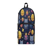 Linnyio Simpatico Astronauta Stella Doodle Astuccio per Matite Divertenti Astucci per Penne Tipo Zainetto per Bambini e Ragazzi