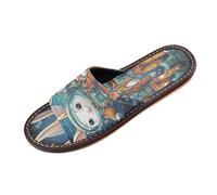 Linnyio Simpatico Coniglio Astronauta Animale Ciabatte da Viaggio da Spiaggia Antiscivolo Ragazzi Leggere Ideali per Esterni Uomo Donna.