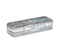 Linnyio Stella Blu Linea Art Astuccio Trasparente per Penne Matite Organizer per la Scuola e L'ufficio