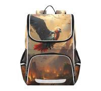 Linnyio Tramonto Del Cielo Degli Uccelli Vibrante Zaino Scolastico Borsa Ad Alta Capacità per Ragazze e Ragazzi