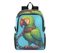 Linnyio Uccello Tropicale Della Catena Di Pappagalli Verdi Zaino Pieghevole Impermeabile e Leggero,Ideale per Escursioni Viaggi e Campeggio