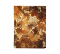 Lino autunnale marrone beige foglie dorate, Custodia per laptop in pelle PU, borsa per notebook, custodia per laptop, custodia per tablet