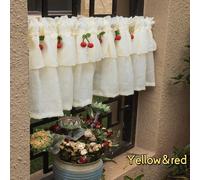 Lino Cotone Mezza Tende Rurale Cucina BAR Armadietto Tulle Corto Tende